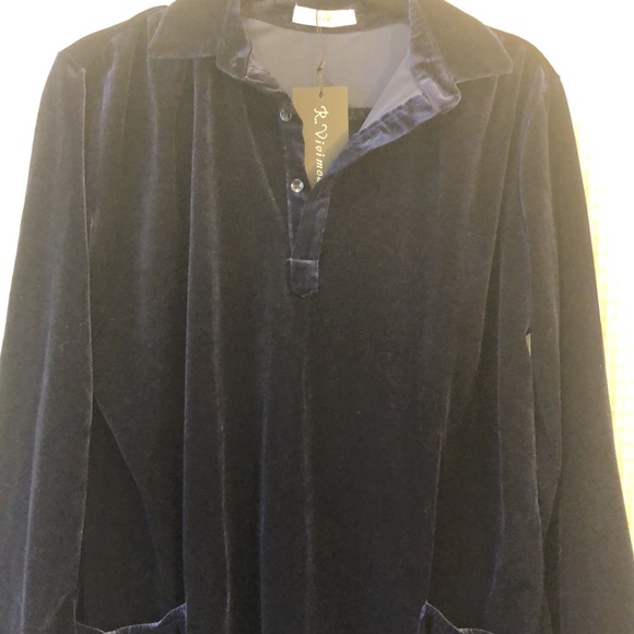 NWT Midnight Blue Velvet Tunic Dress - Picture 4 of 7